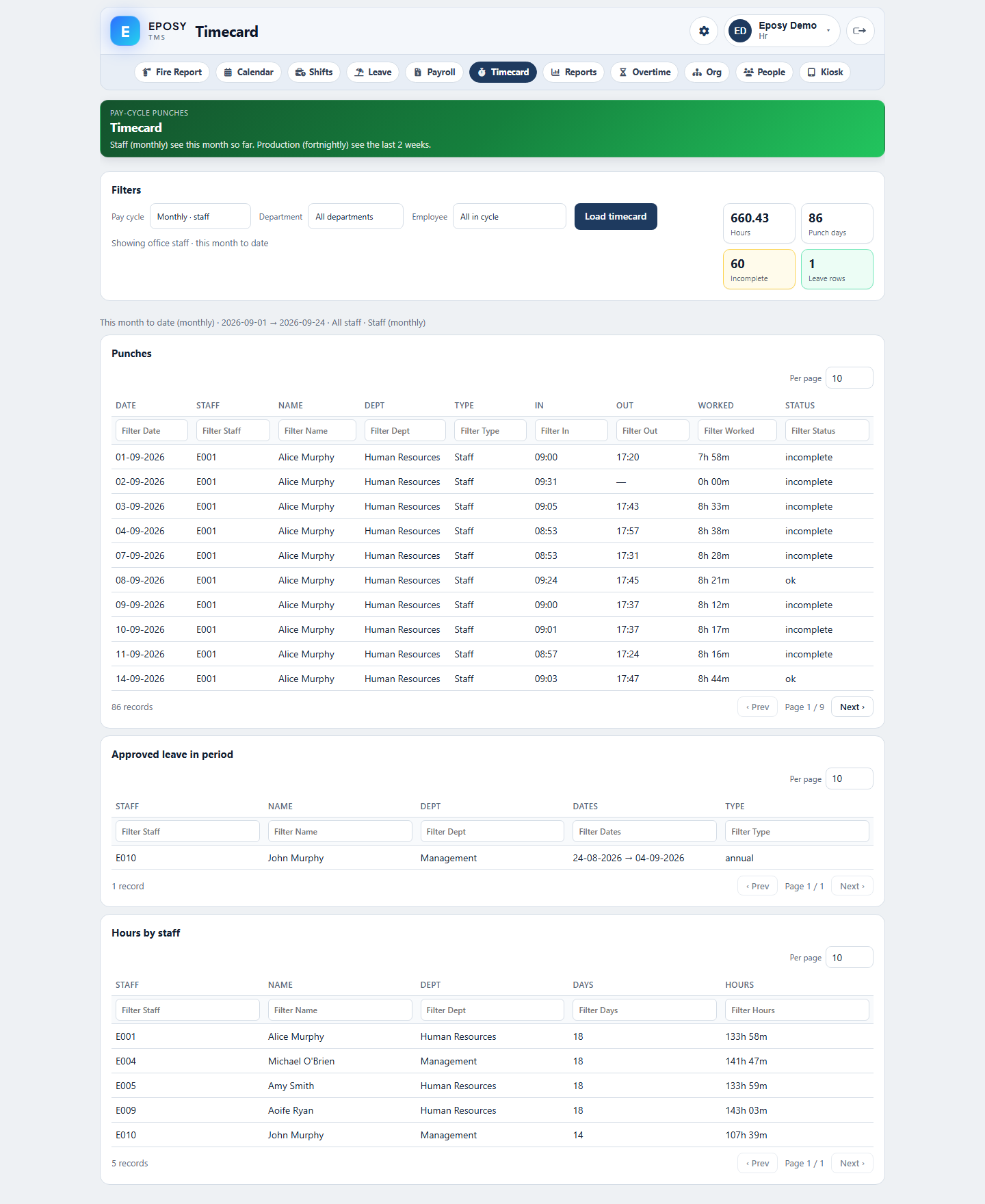 Timecard