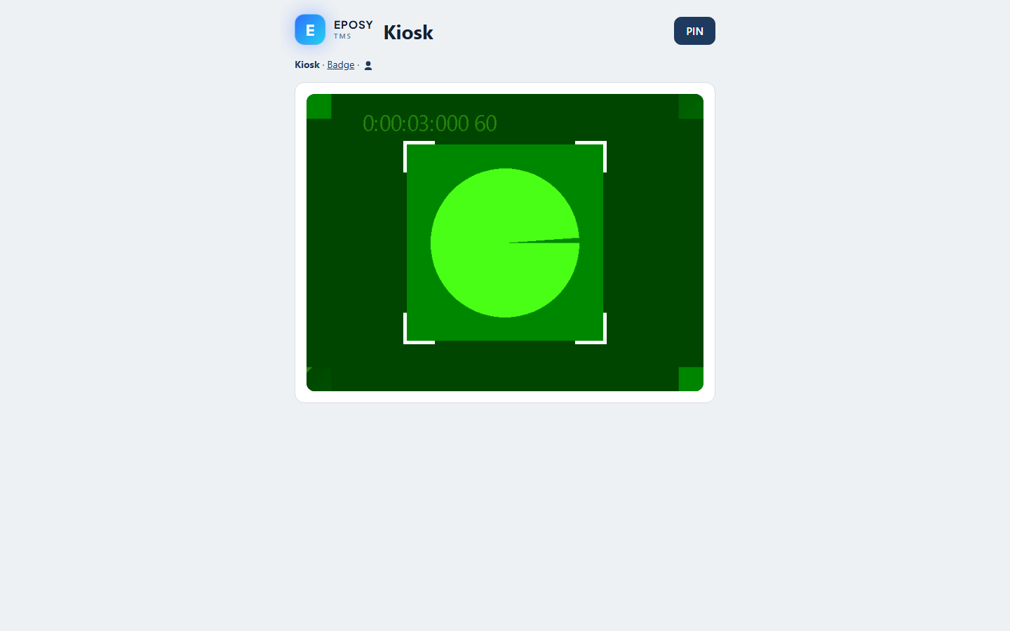 Kiosk camera on